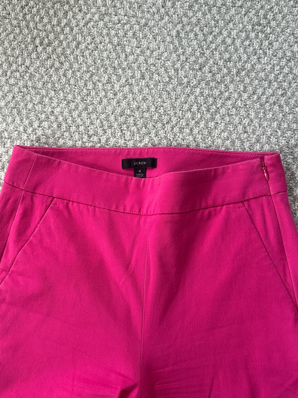 J. Crew Women’s Pink Tailored Straight-Leg Trousers Size 4 - Picture 2 of 5
